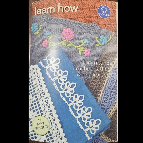 Lot of 4 Vintage crochet, kniting, tatting & embroidery instruction booklets - Picture 3 of 5